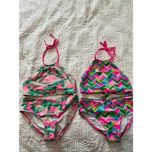 LOT of 2 girls size 12 tankini two piece swimsuits
